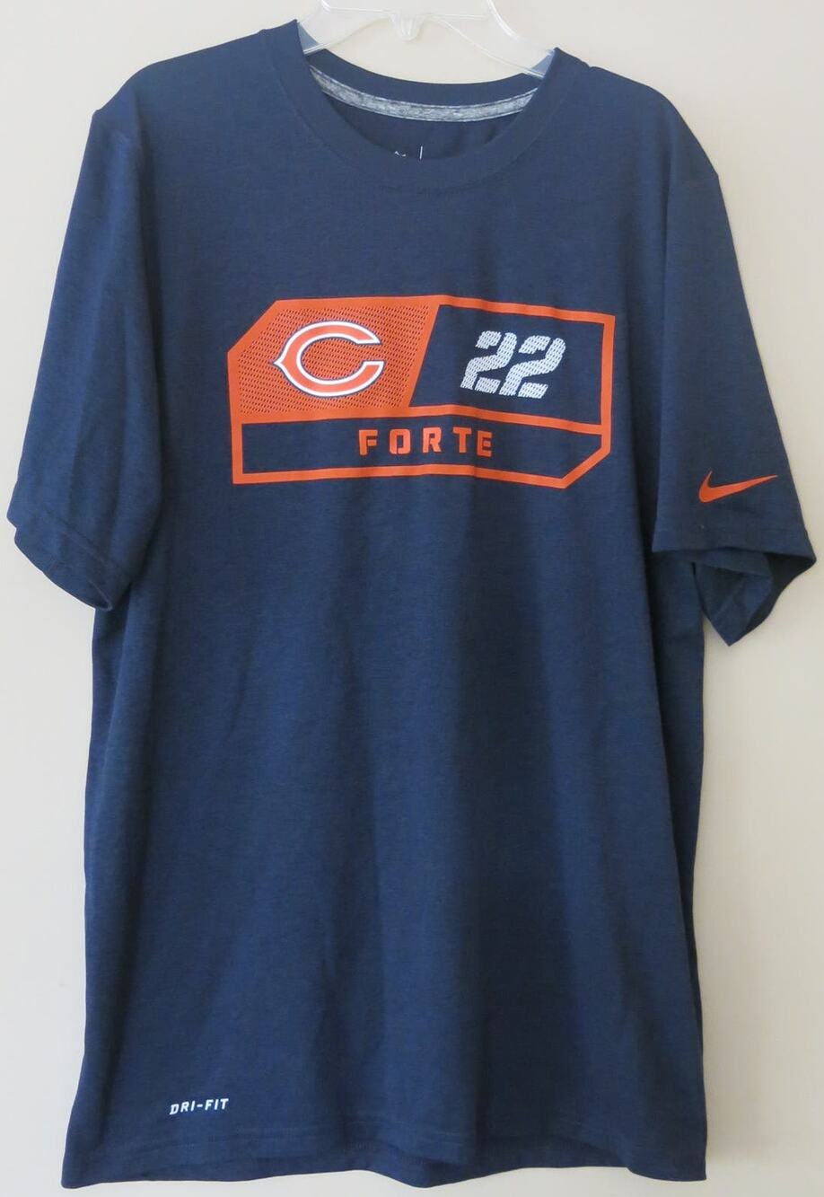 NFL NIKE Dri Fit Chicago Bears Forte 22 Shirt Size S Men's  Short Sleeve Blue